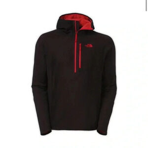 [The North Face] NWOT Men’s Fuseform Dolomiti Black and Red 1/4 Zip Hoodie